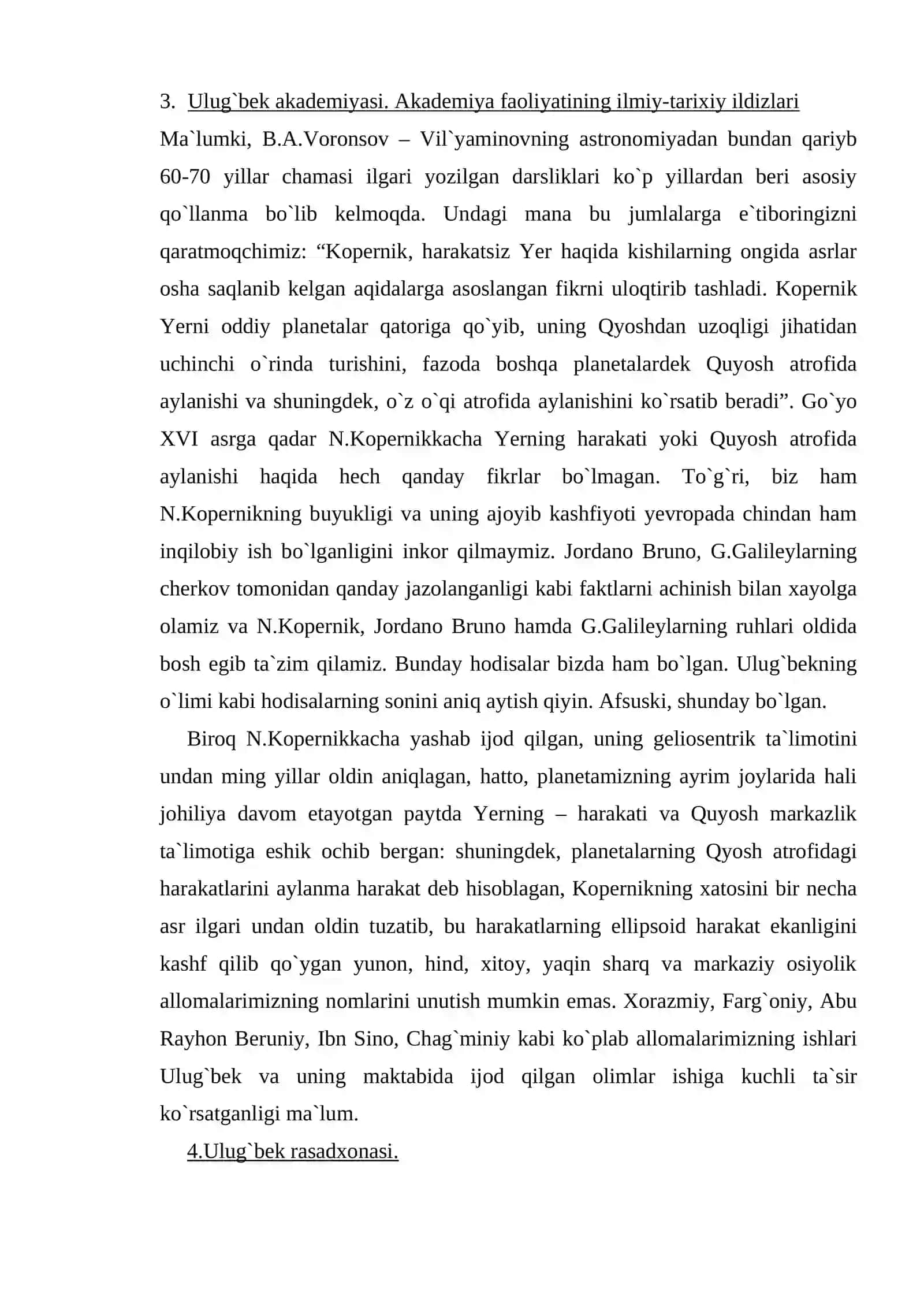 Ulug`bekning astronomiya sohasida olib borgan tadqiqot ishlari 4