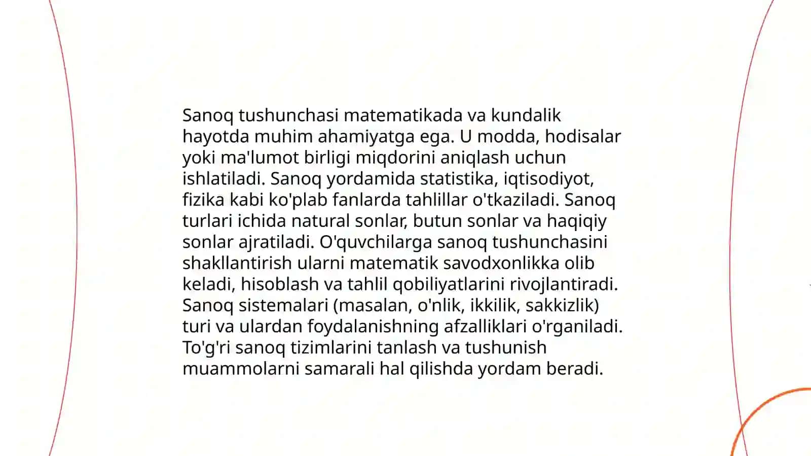 Son va sanoq tushunchalarini shakllantirish bosqichlari 4