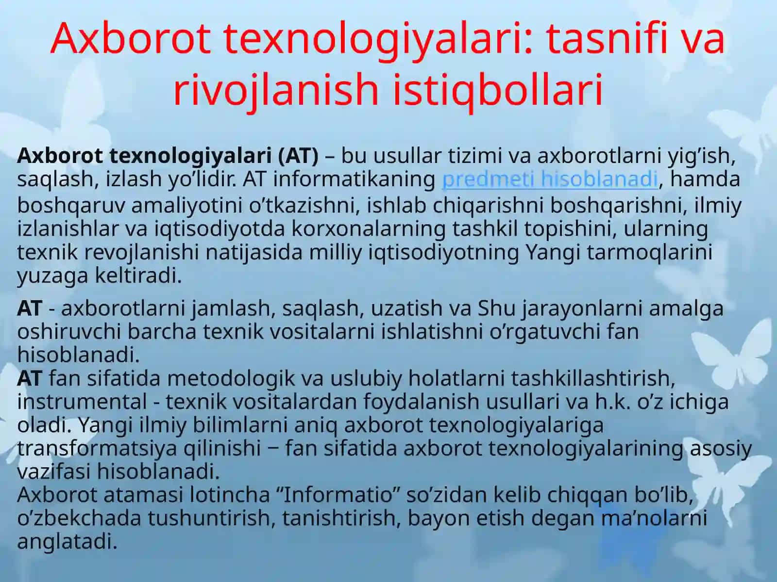 Axborot kommunikatsion texnologiyalari 4