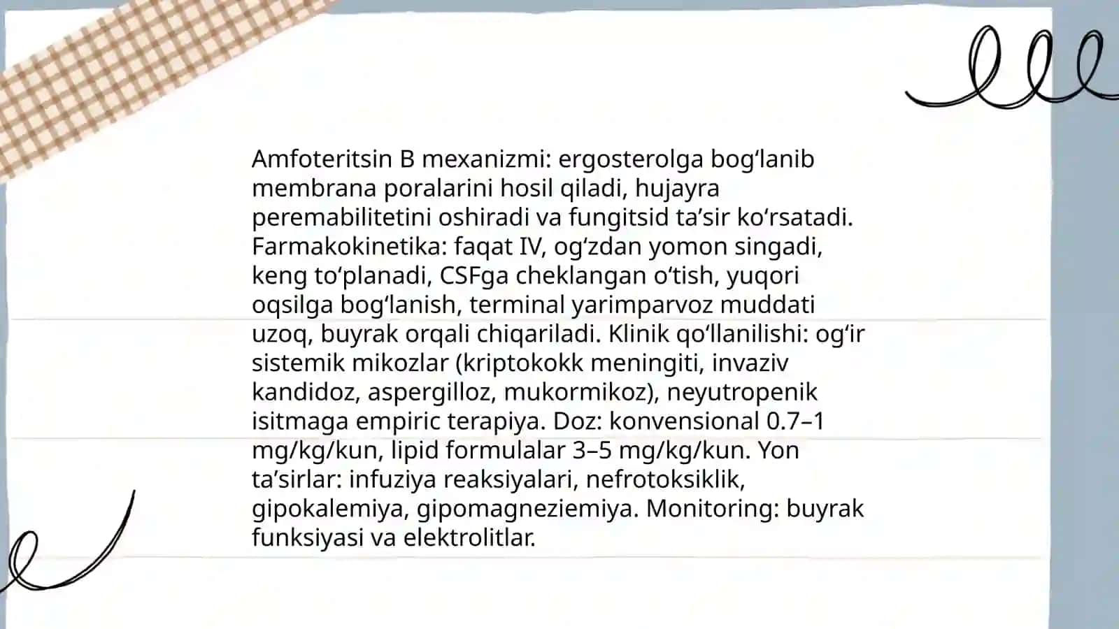 Zamburug'ga qarshi dori vositalarining klinik farmokologiyasi 4