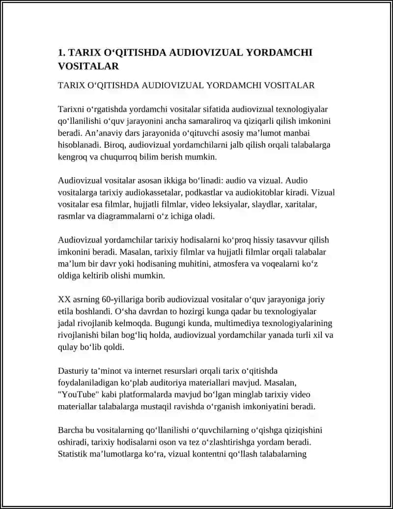 TARIX OʻQITISHDA AUDIOVIZUAL YORDAMCHI VOSITALAR 4