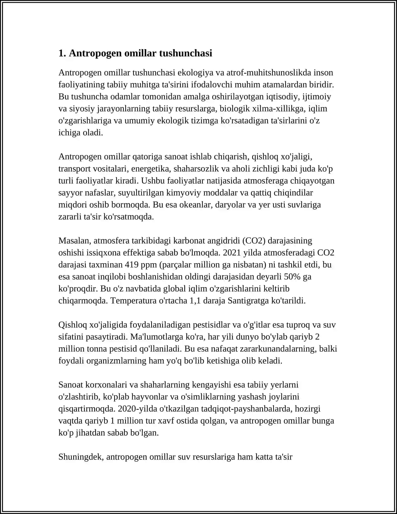 TUPROQ QATLAMINING ANTROPOGEN OMILLAR TAʼSIRIDA IFLOSLANISHI VA ULARNING TAʼSIRLARI 4
