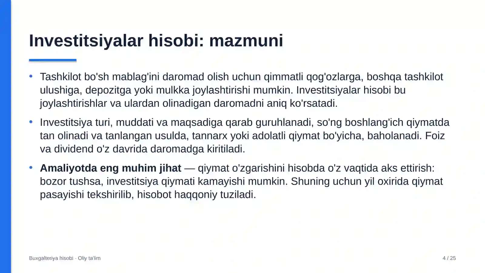 gidrotexnika qurilishida investitsiyalar hisobi 9518 4