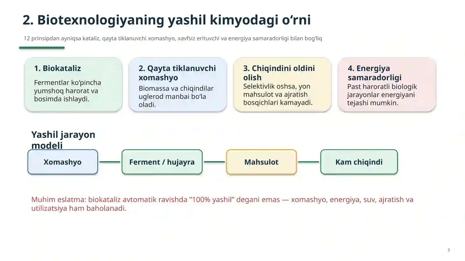 Biotexnologiya va Mikrobiologiyaning Yashil Kimyodagi O‘rni 4