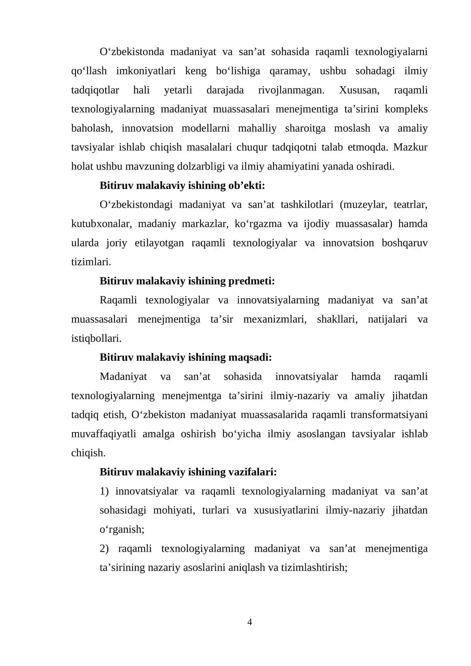MADANIYAT VA SAN’ATDA INNOVATSIYALAR VA RAQAMLI TEXNOLOGIYALARNING MENEJMENTGA TA’SIRI 4