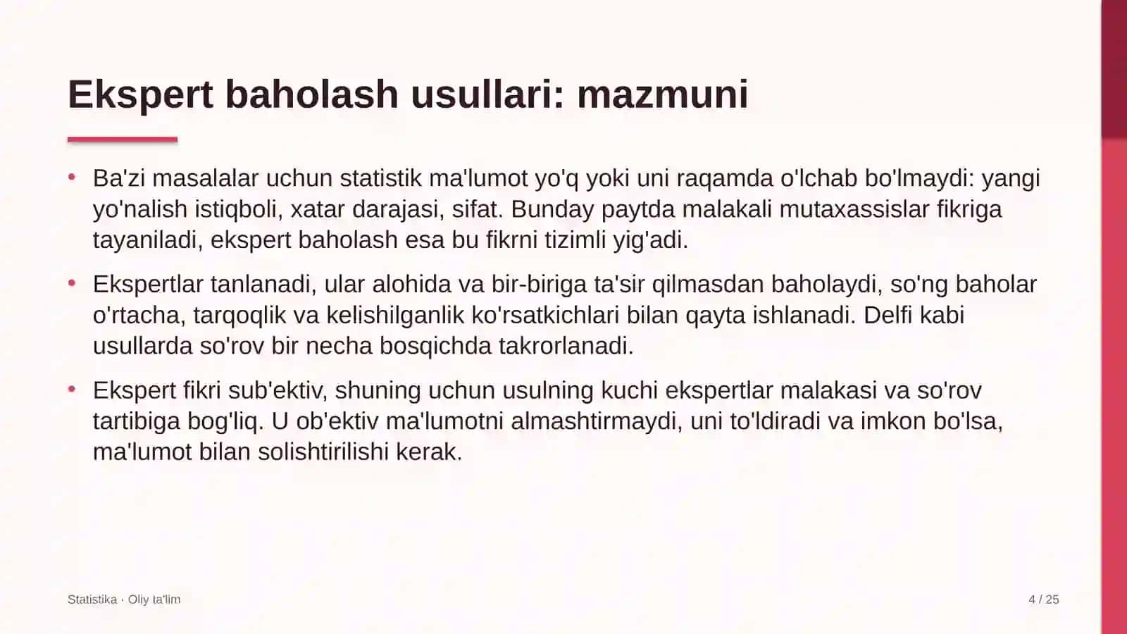 til o'rgatish markazlarida ekspert baholash usullari 1982 4