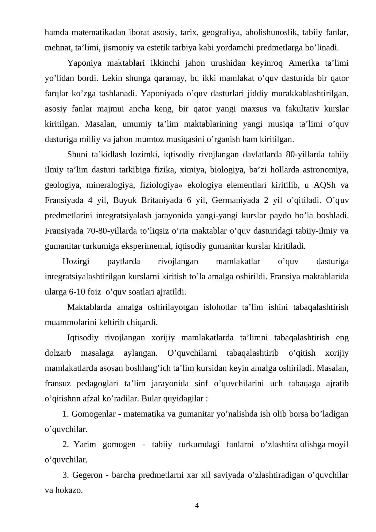 Rivojlangan mamlakatlarda mutahasislar tayyorlash 4