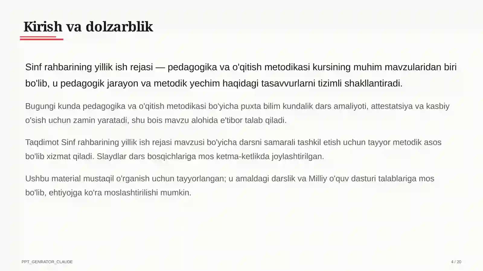 Sinf rahbarining yillik ish rejasi 4