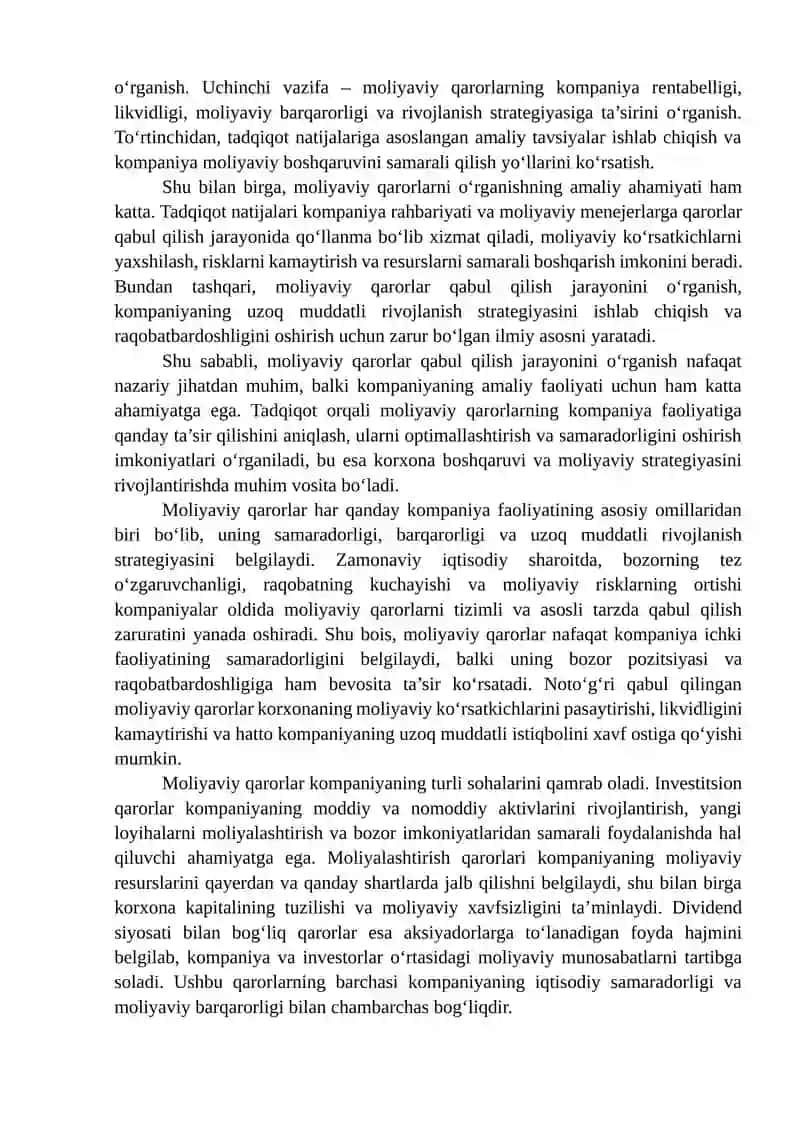 Moliyaviy qarorlar qabul qilish jarayonini oʻrganish 4