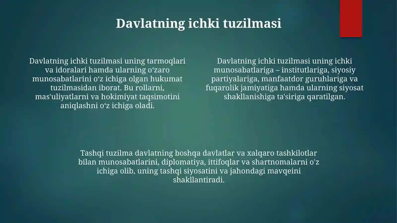 Davlatning ichki va tashqi tuzilish shakli 4