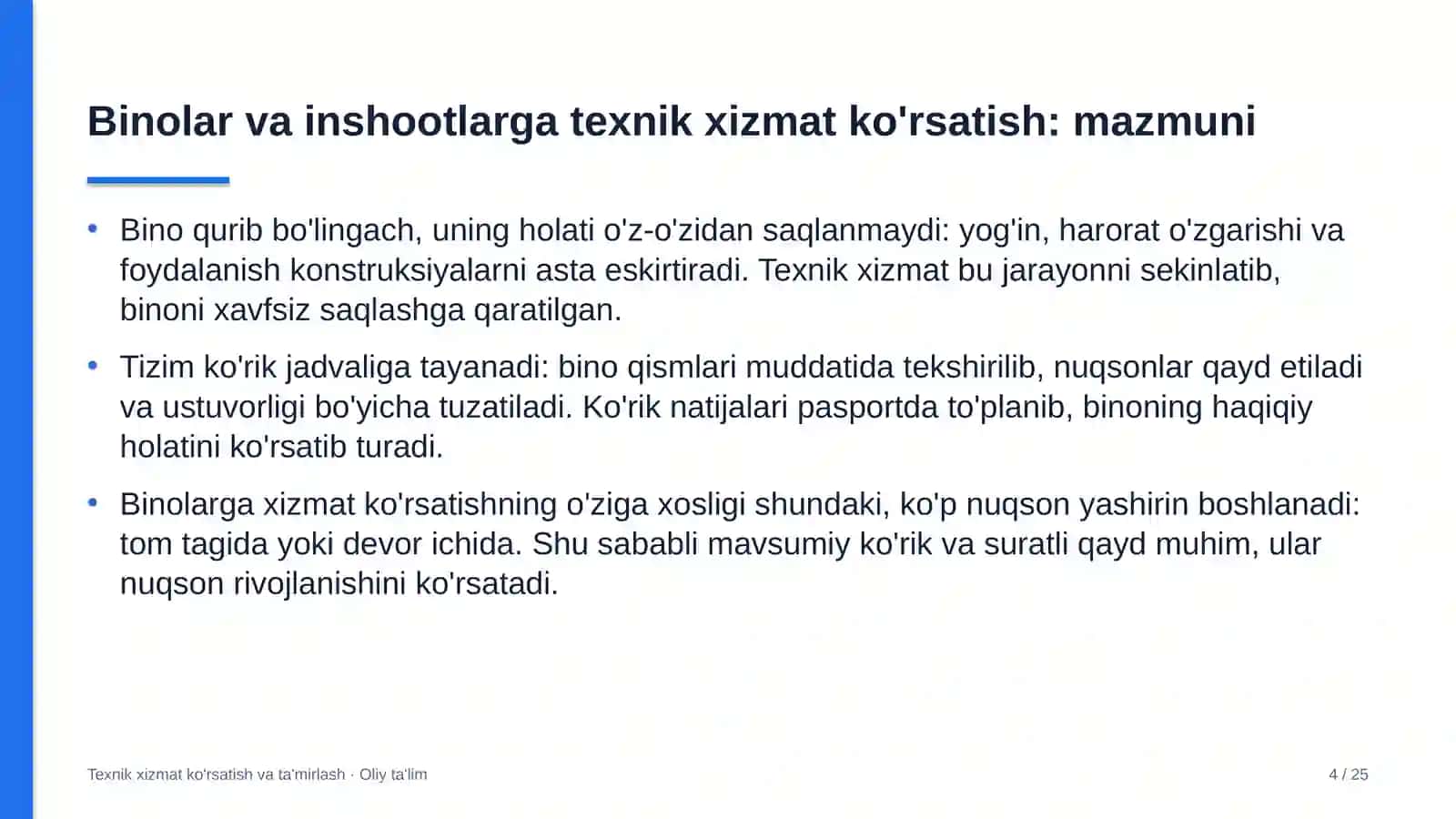 qishloq xo'jaligi mashinasozligida binolar va inshootlarga texnik xizmat ko'rsatish 6554 4