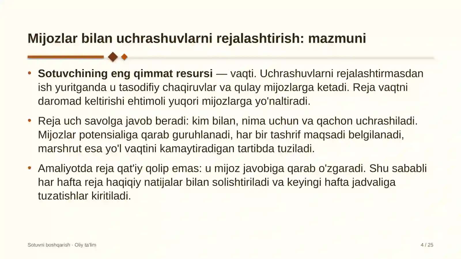 suzish havzalarida mijozlar bilan uchrashuvlarni rejalashtirish 4649 4