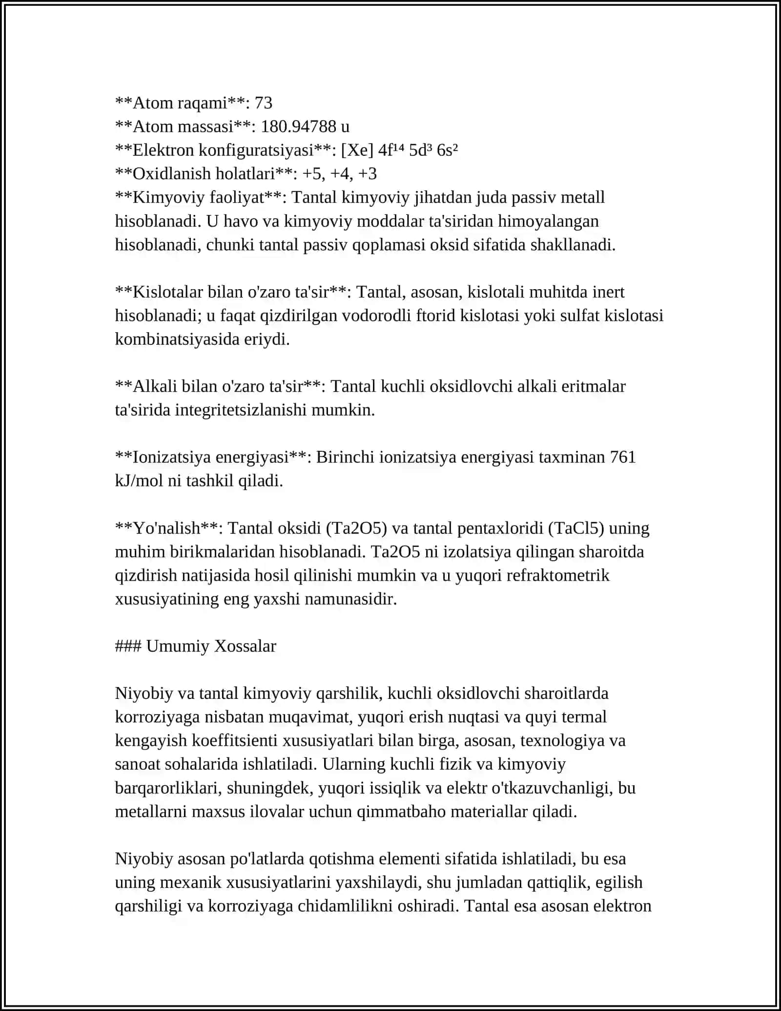 NIOBIY VA TANTAL KIMYOSI VA TEXNOLOGIYASI 4