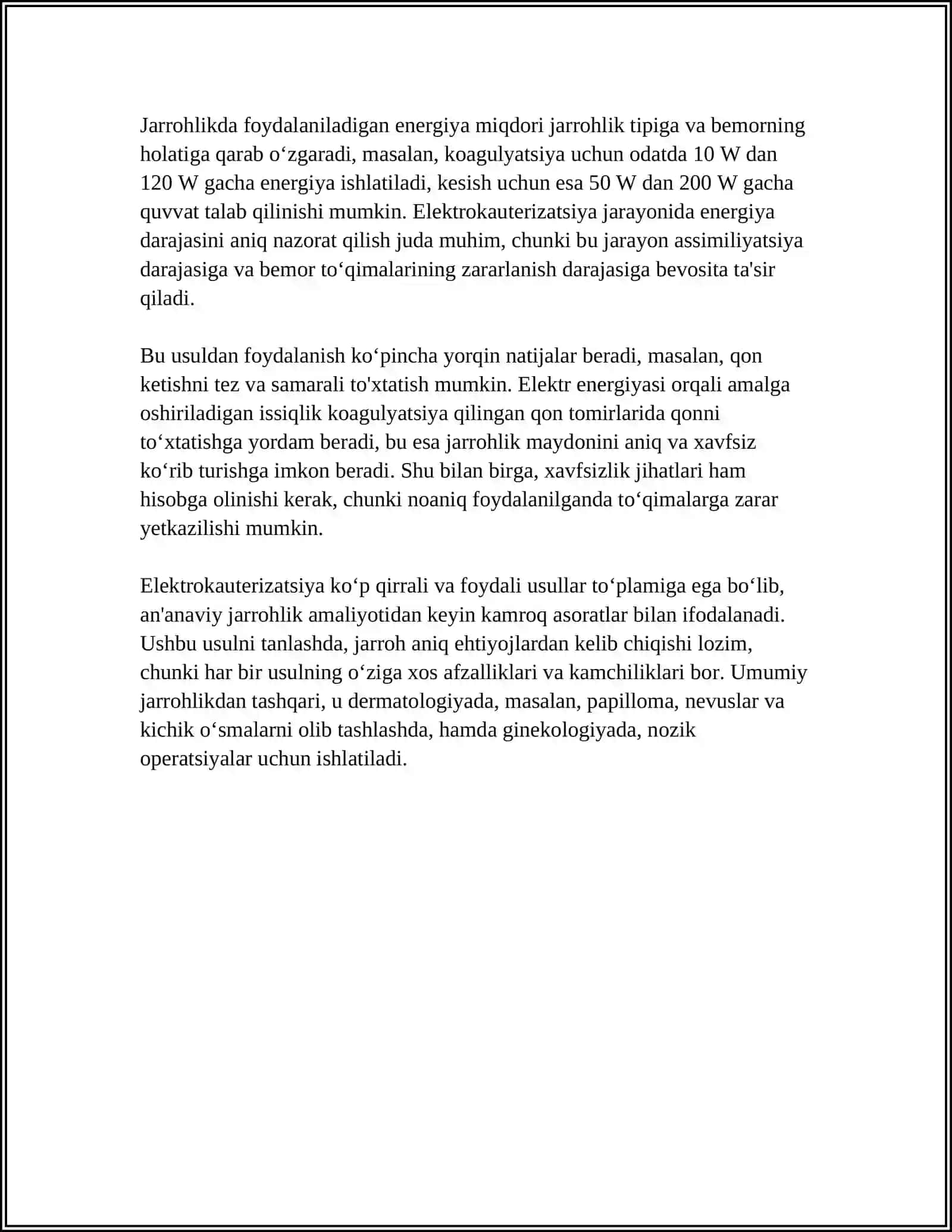 YUQORI CHASTOTALI FIZIOTERAPEVTIK ELEKTRON APPARATLAR. ELEKTROXIRURGIYA APPARATLARI 4