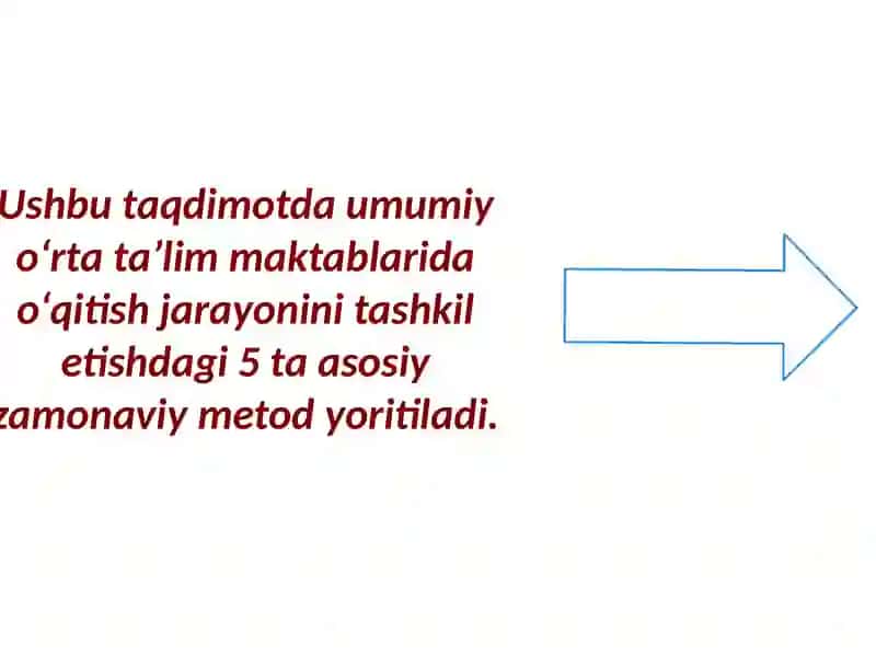 Umumiy o'rta ta'lim maktablarida o'qitish jarayoarini tashkil etishdagi zamonaviy yondashuvlar 4