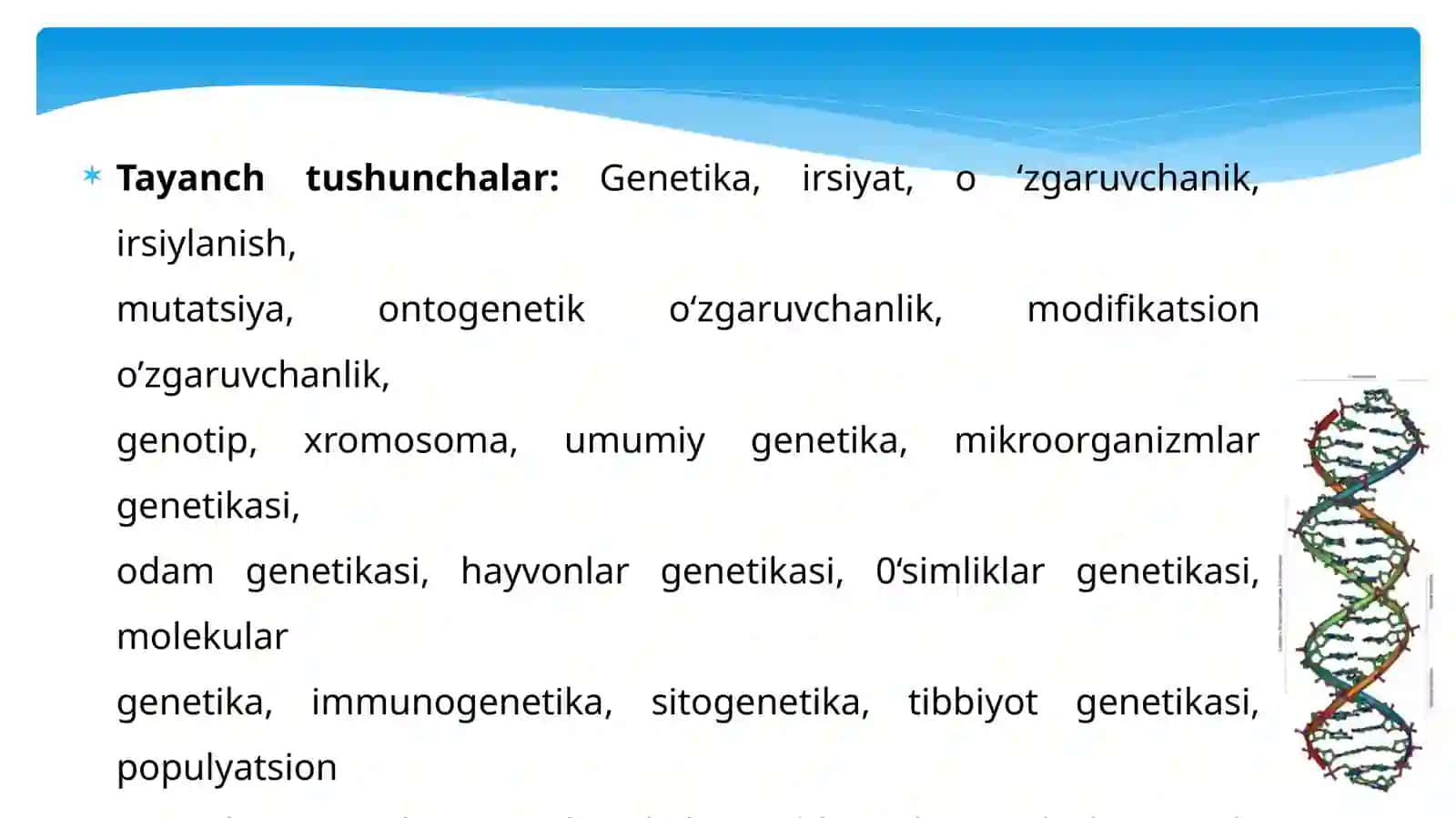 "Genetika asoslari va bolaning rivojlanishida irsiy kasalliklar" fanining rivojlanishi 4