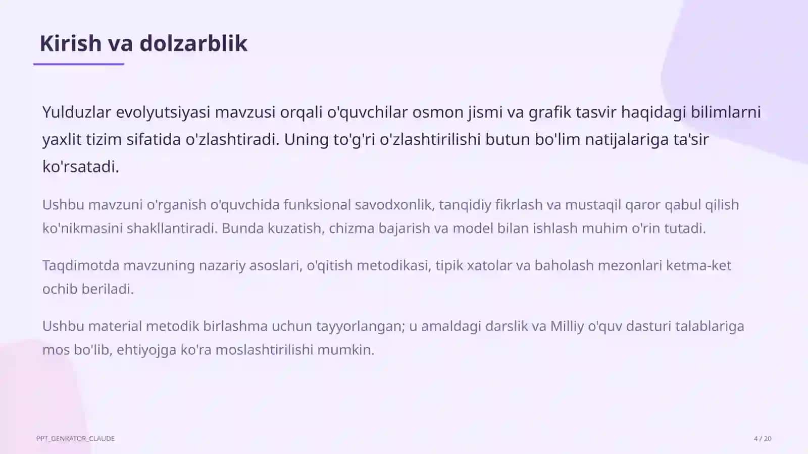 Yulduzlar evolyutsiyasi (11-sinf) 4
