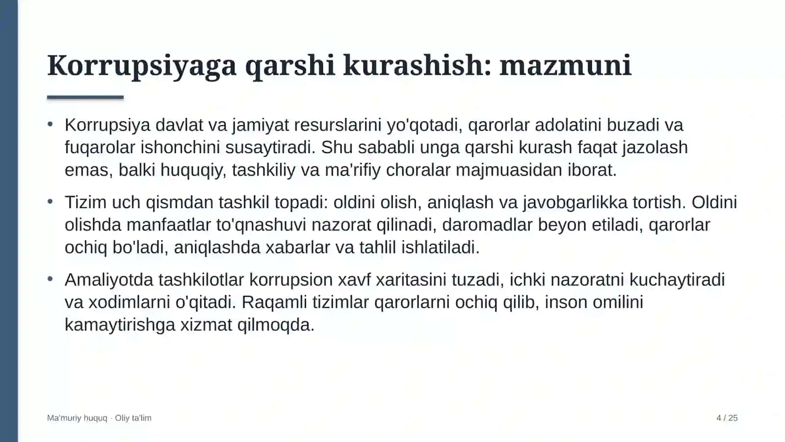 Dezinfeksiya xizmatlarida korrupsiyaga qarshi kurashish 4