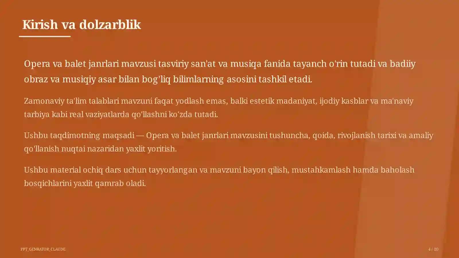 Opera va balet janrlari (6-sinf) 4