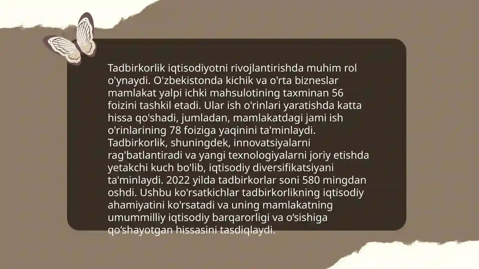 Tadbirkorlik faoliyati va shakllari 4