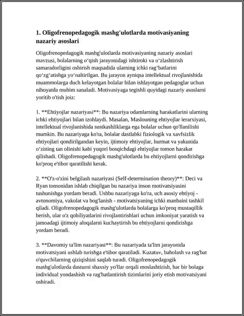 OLIGOFRENOPEDAGOGIK MASHG'ULOTLARDA MOTIVASIYANI OSHIRISH 4