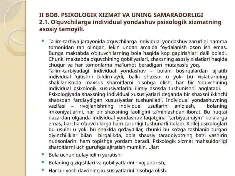 TA’LIM TIZIMIDA PSIXOLOGIK XIZMAT VA UNING SAMARARADORLIGI 4