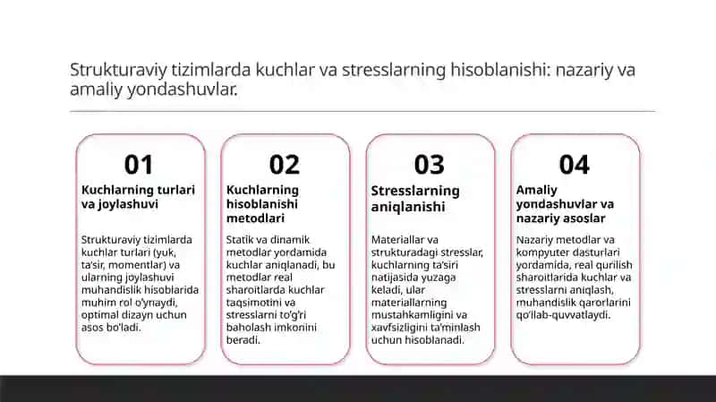 Rama va ferma elementlarining hisobi 4