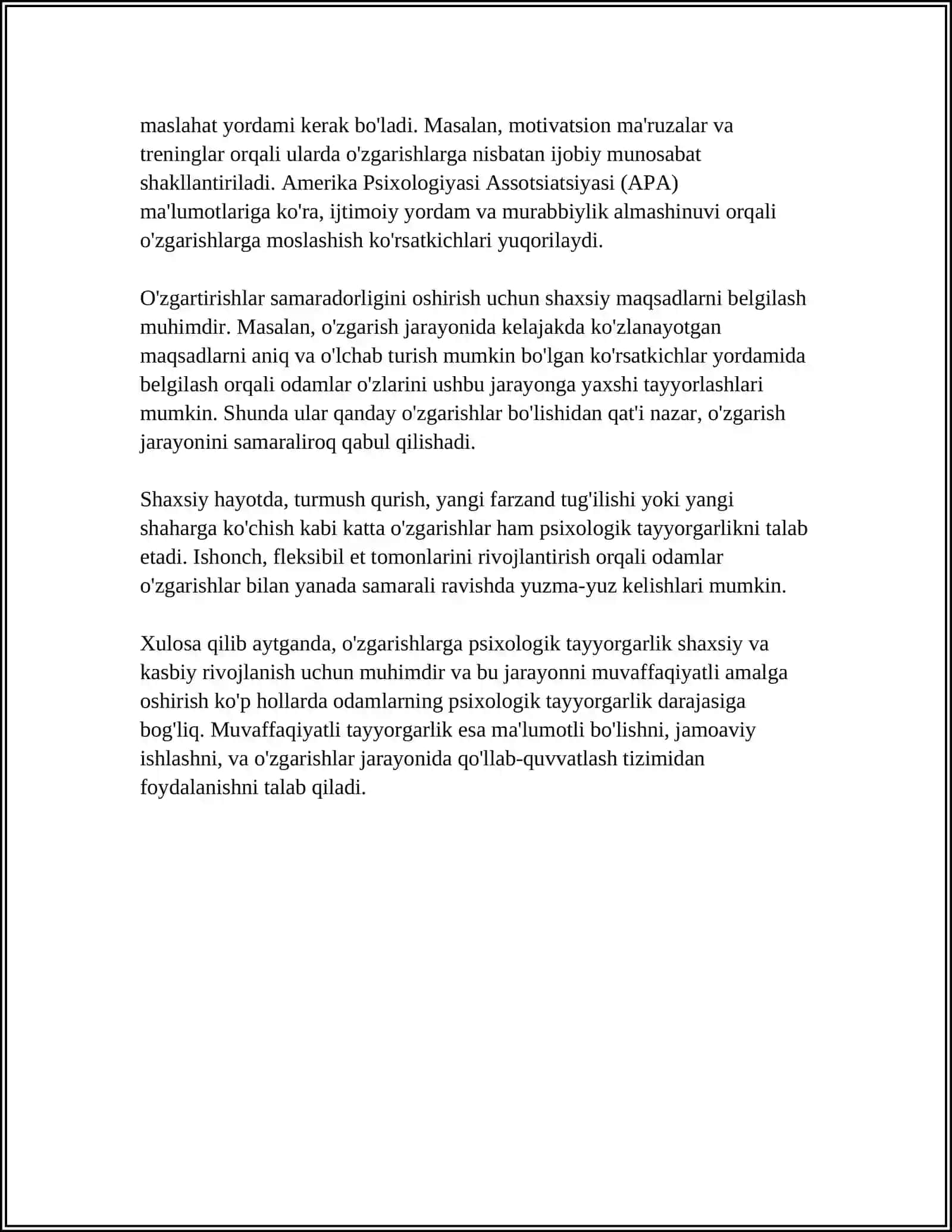 O'zgarish mashaqqatlarni yengish 4