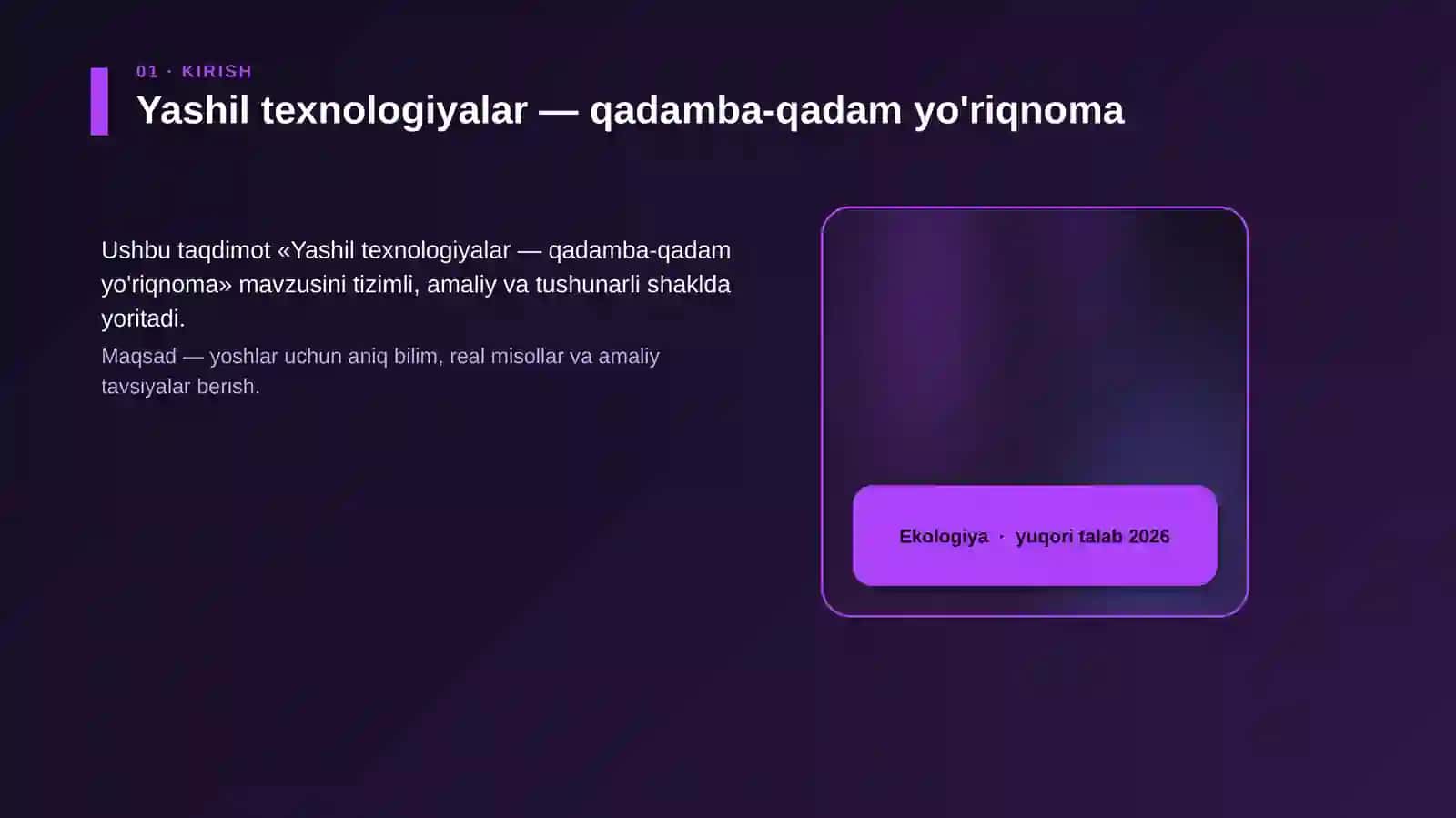 Yashil texnologiyalar — qadamba-qadam yo'riqnoma 4