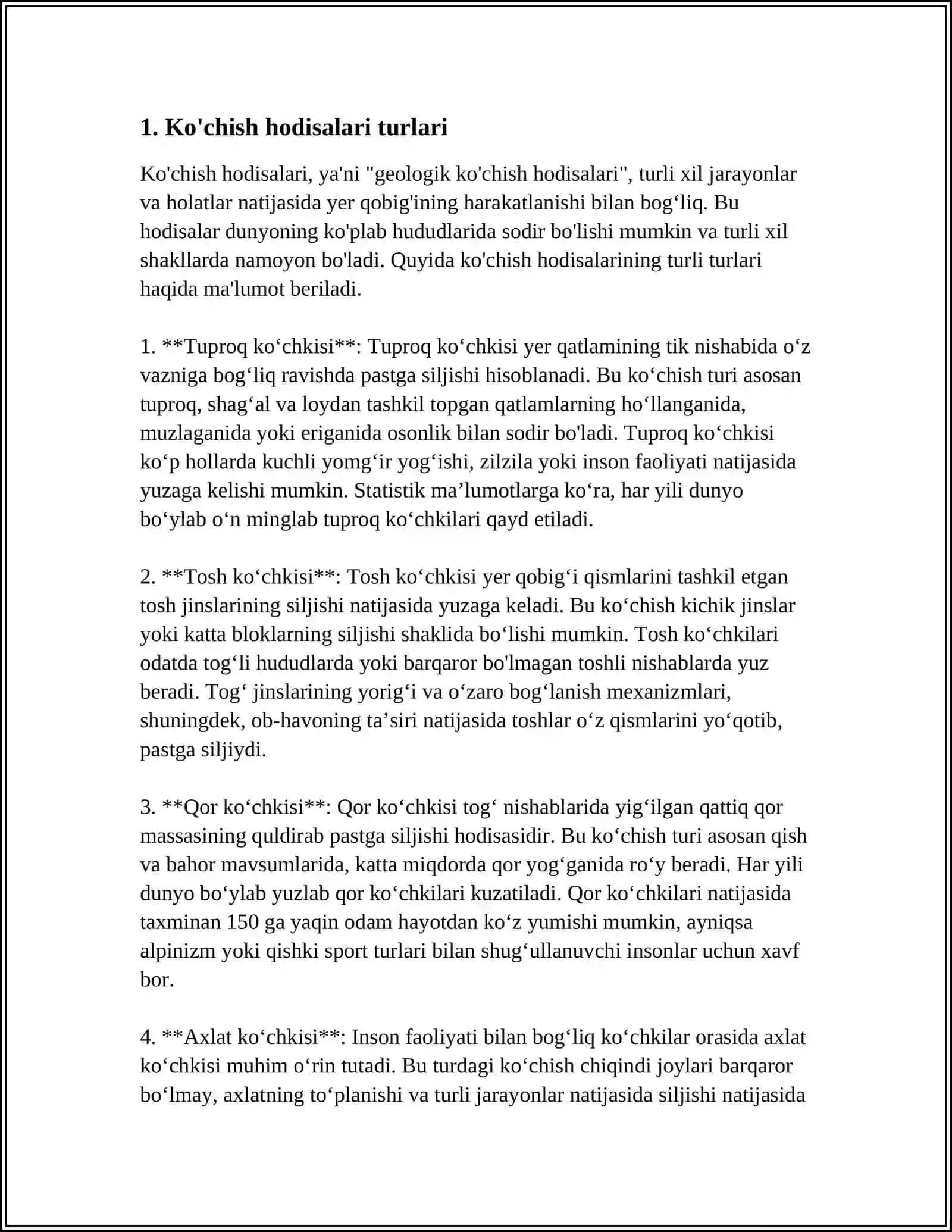 KOʻCHISH HODISALARI.FIZIKAVIY KINETIKA HAQIDA TUSHUNCHA.RELAKSATSIYA VAQTI.SOCHILISHNING EFFEKTIV KESIMI.DIFFUZIYA VA ISSIQLIK OʻTQAZUVCHANLIK.DIFFUZIYA KOEFFITSIYENTI 4