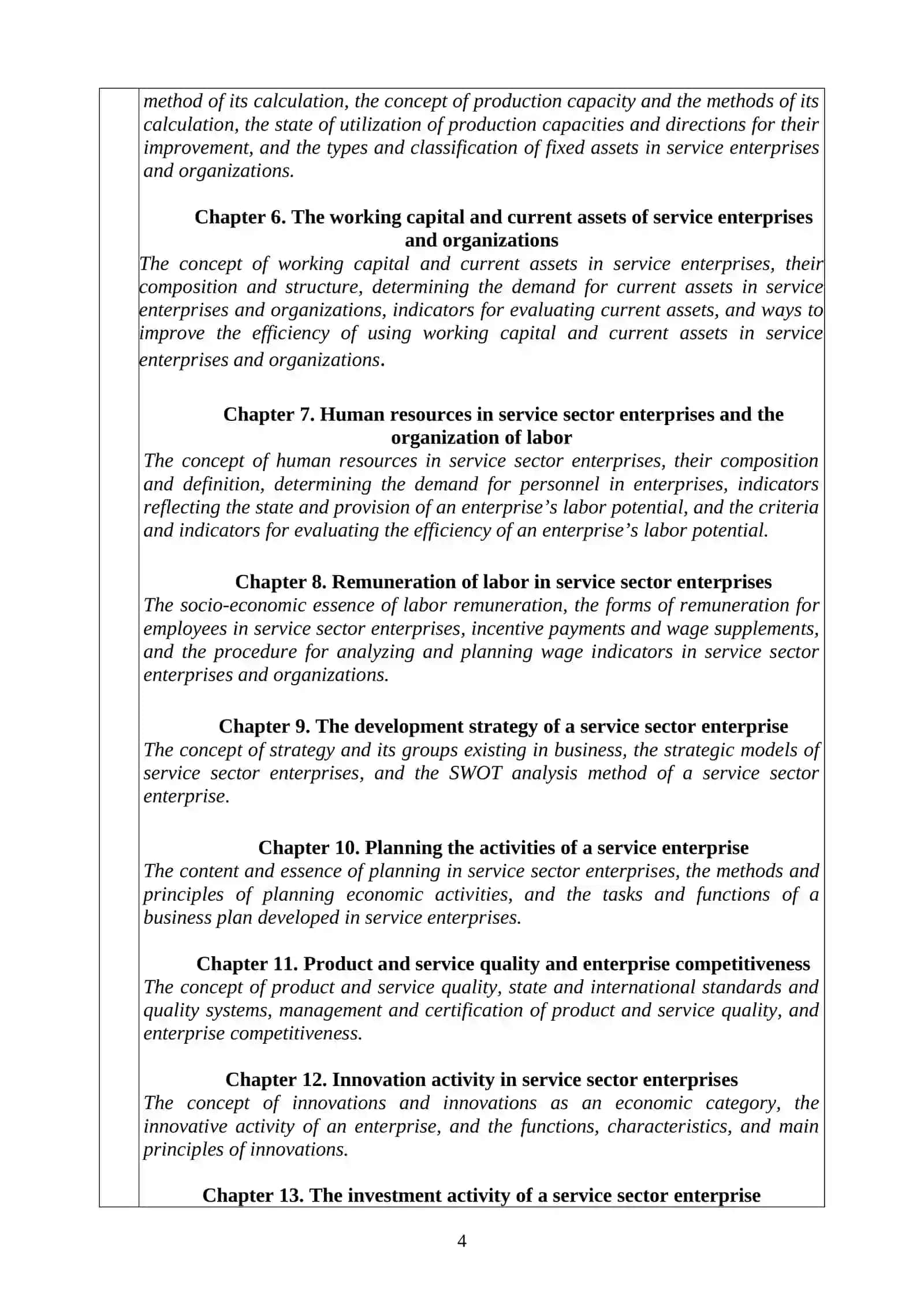 Economics of Service Sectors 4