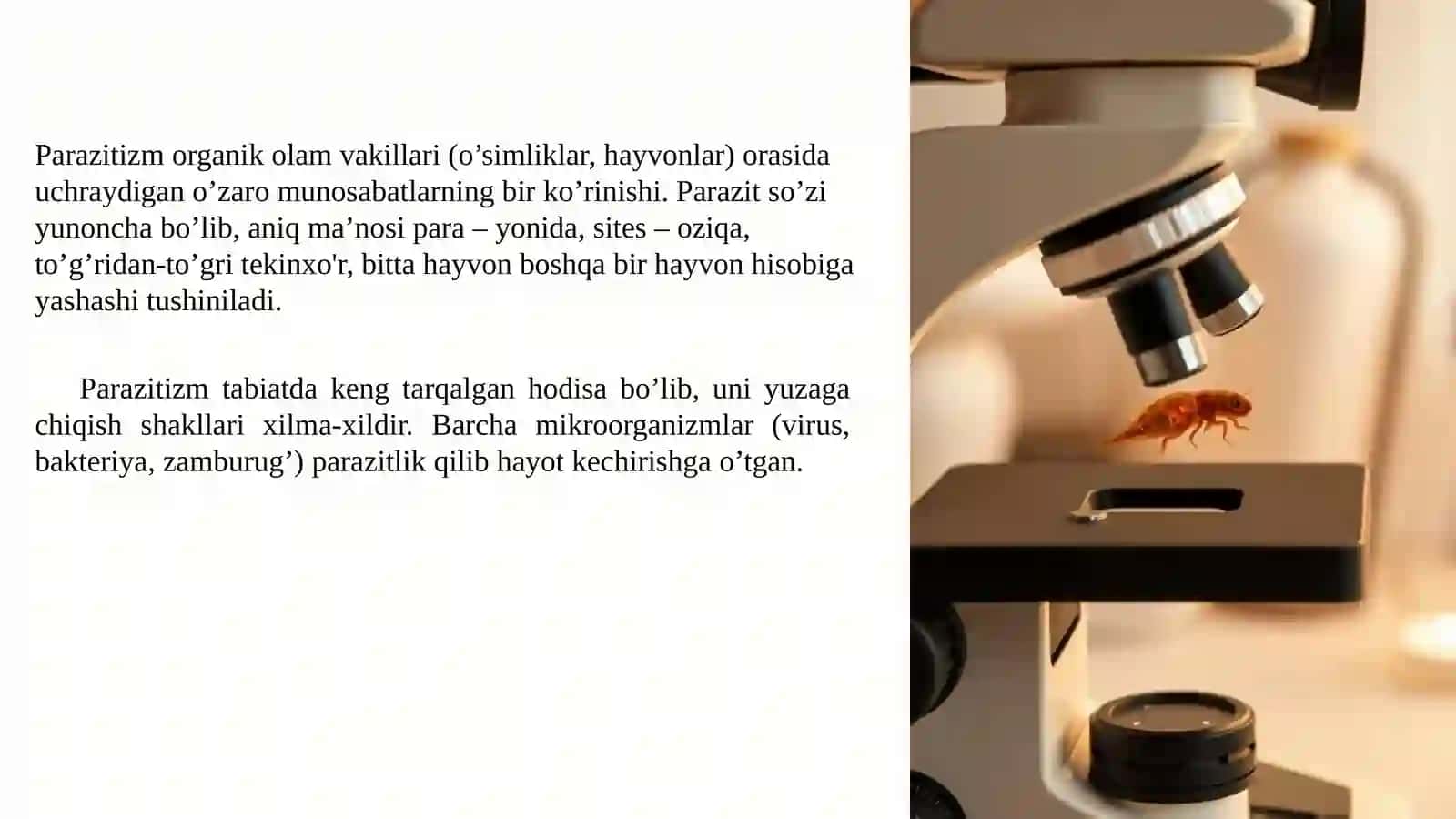 Parazitologiya fani: o'rganish, qo'llanilishi va ahamiyati 4