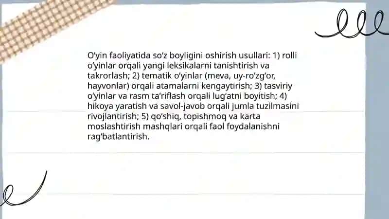Oʻyin faoliyati davrida muloqotning rivojlanishi 4
