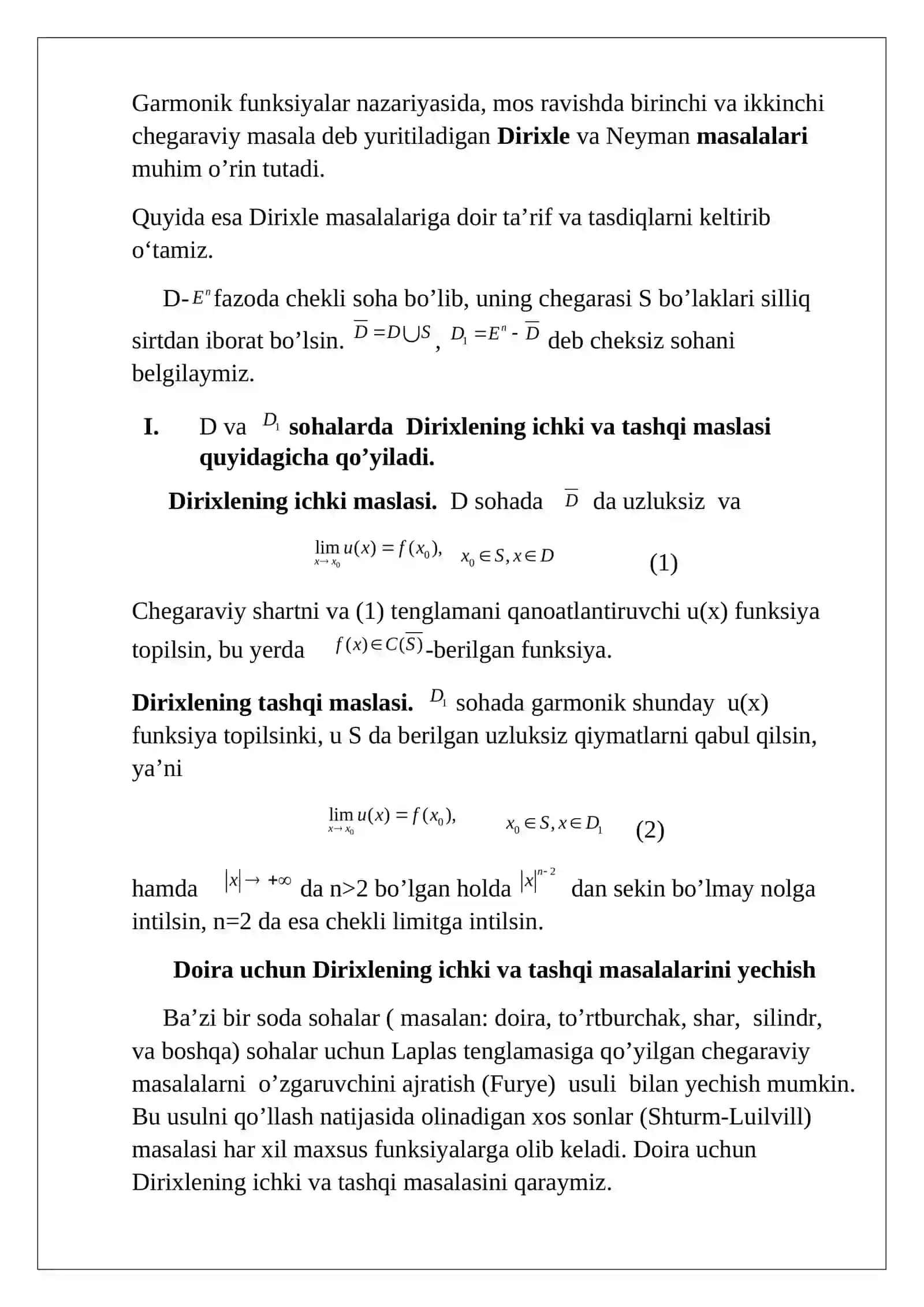"MATEMATIK FIZIKA TENGLAMALARI" 4