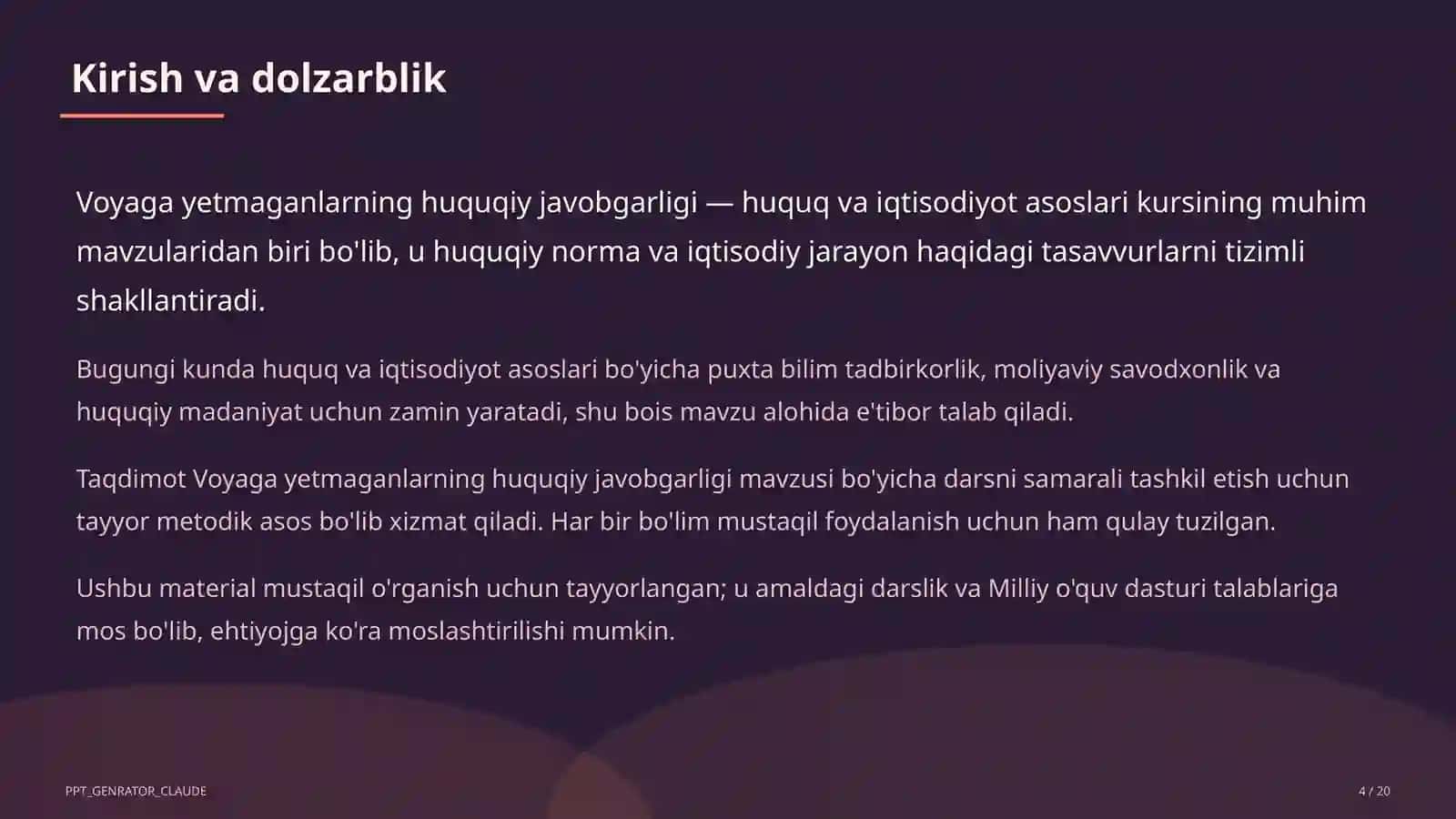 Huquq va iqtisodiyot asoslari (9–11) 4