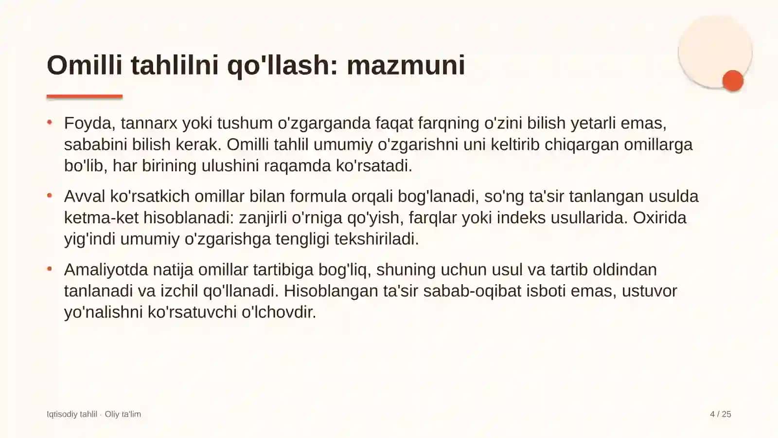 qorako'lchilikda omilli tahlilni qo'llash 7566 4