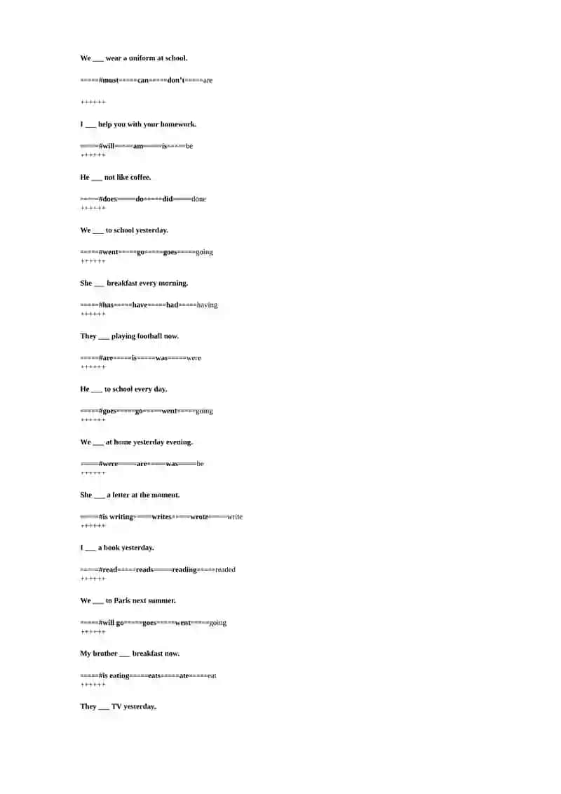 A Closer Look at Verbs 4