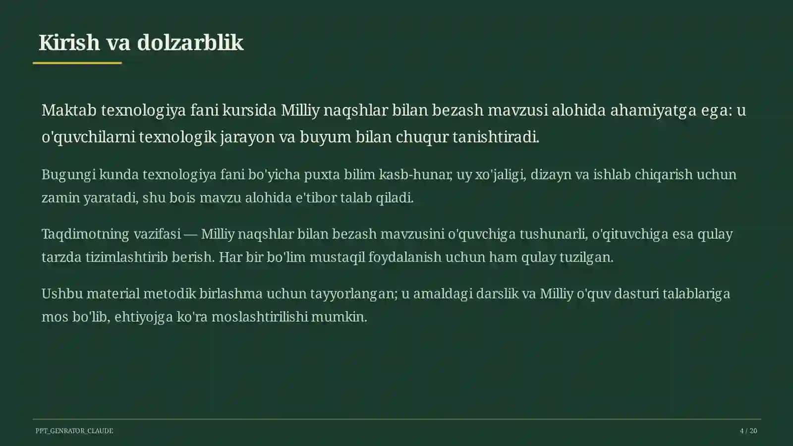 Milliy naqshlar bilan bezash (3-sinf) 4