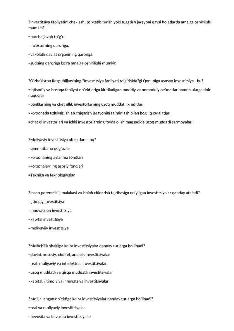 Investitsiya so’zining ma’nosi 4
