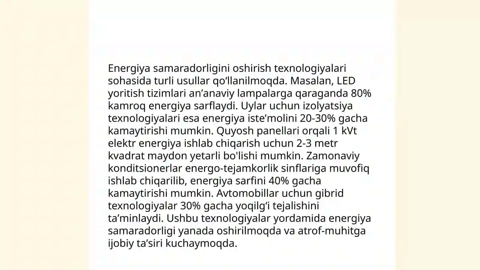 Yashil energiya va qayta tiklanadigan energiya manbalari 4