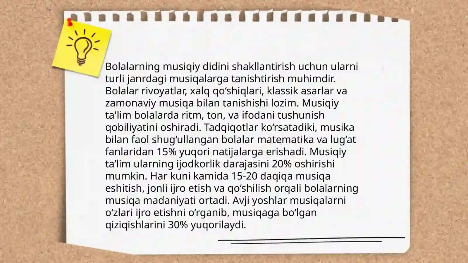 Mustaqil musiqiy faoliyati mazmuni va unga rahbarlik qilish 4