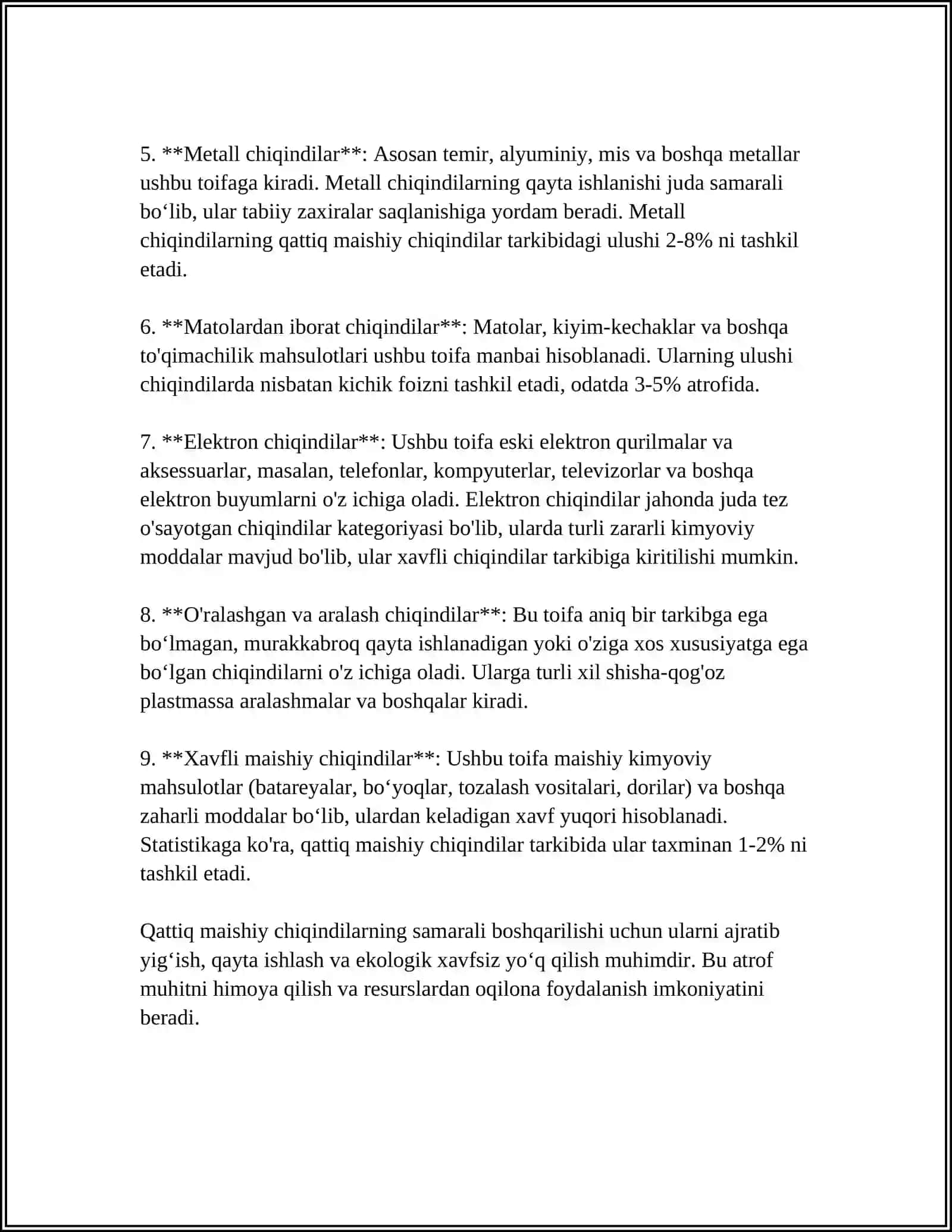 QATTIQ MAISHIY CHIQINDILARNI YONISH XUSUSIYATLARI 4