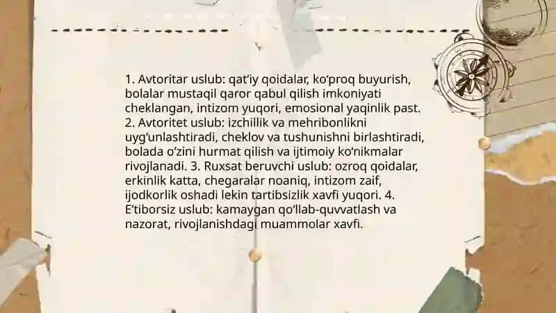 Oilaviy qadriyatlar va ularning tarbiyadagi o'rni 4