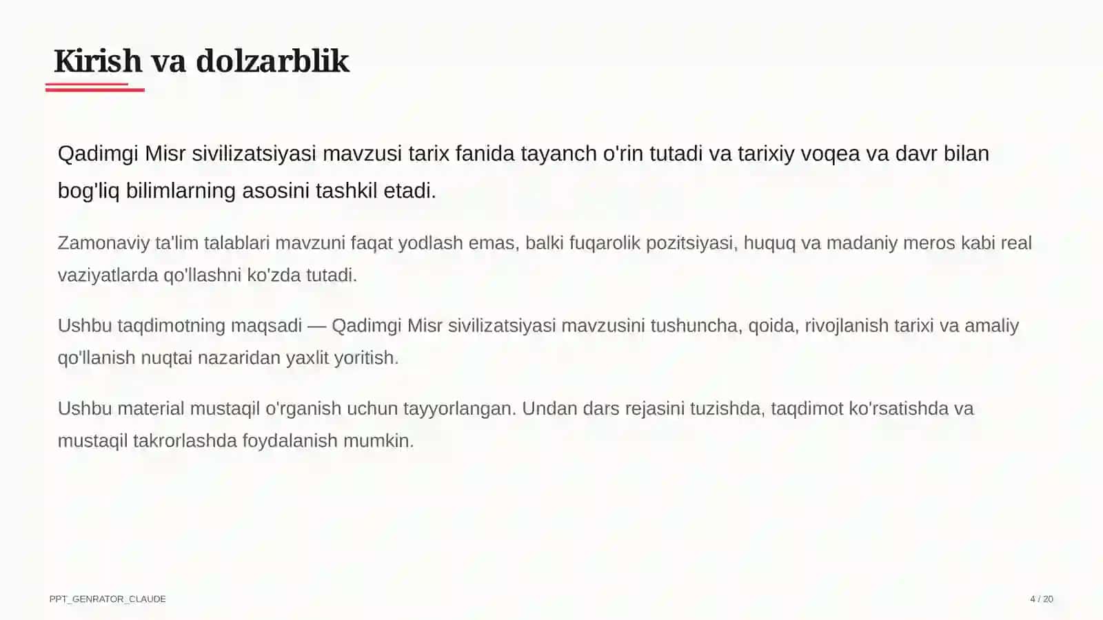 Qadimgi Misr sivilizatsiyasi (6-sinf) 4