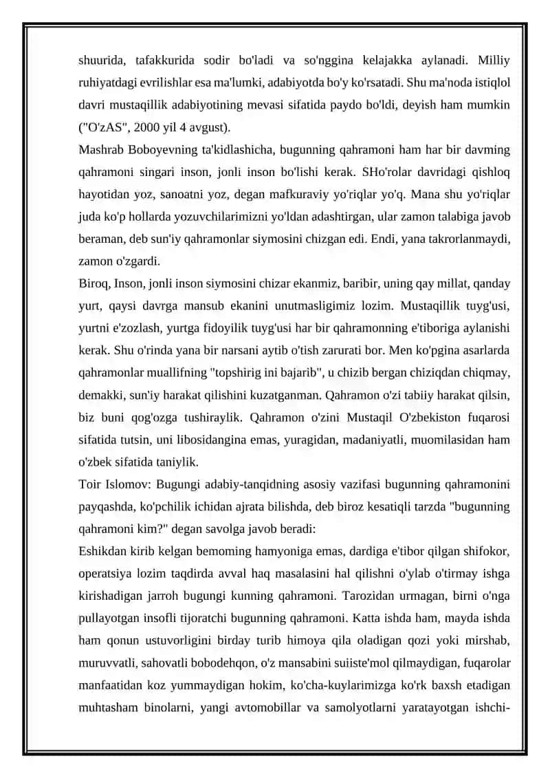 Istiqlol davri adabiyotining taraqqiyot tendensiyalari 4