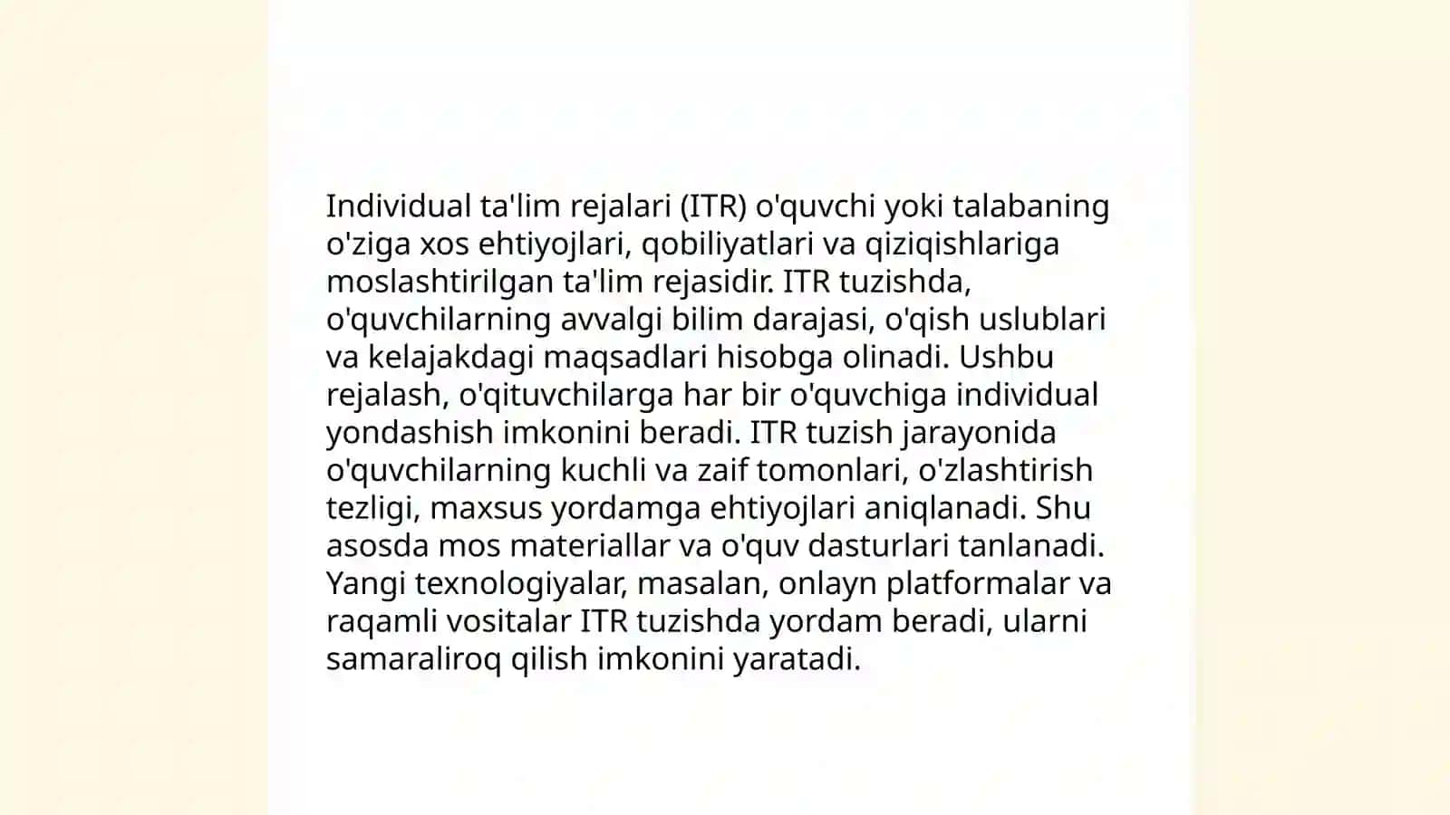 Shaxsga yo'naltirilgan ta'lim kontseptsiyasi 4