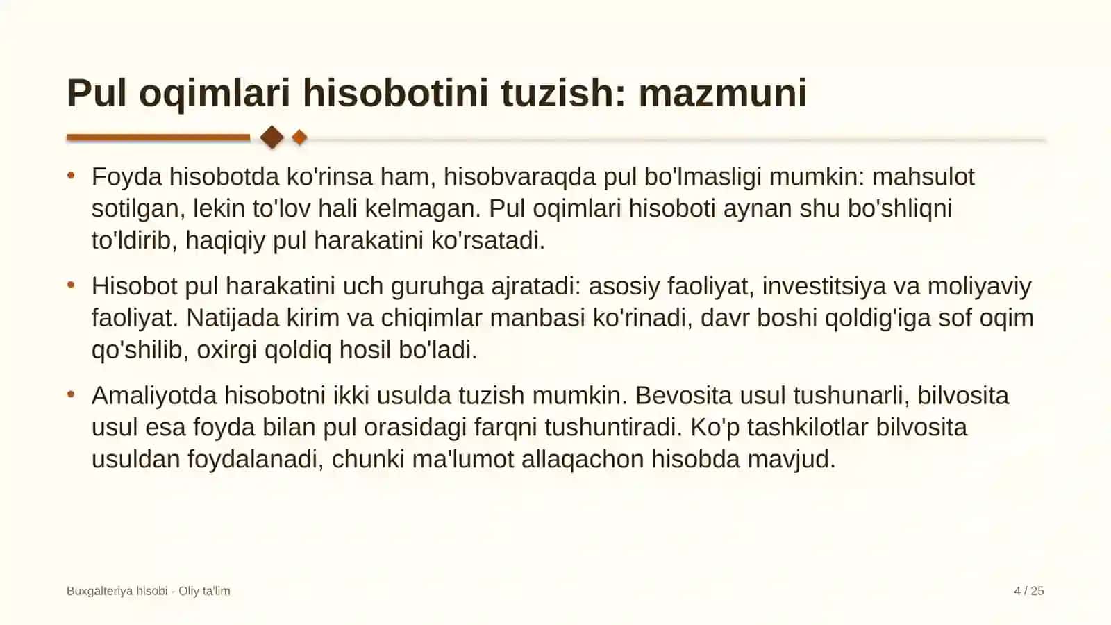 Animatsiya studiyalarida pul oqimlari to'g'risidagi hisobotni tuzish 4