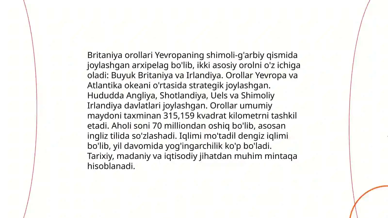 Buyuk Britaniya geografik o'rni, iqlimi 4