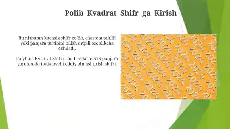 Polibiy Kvadrati shirflash usuli 4