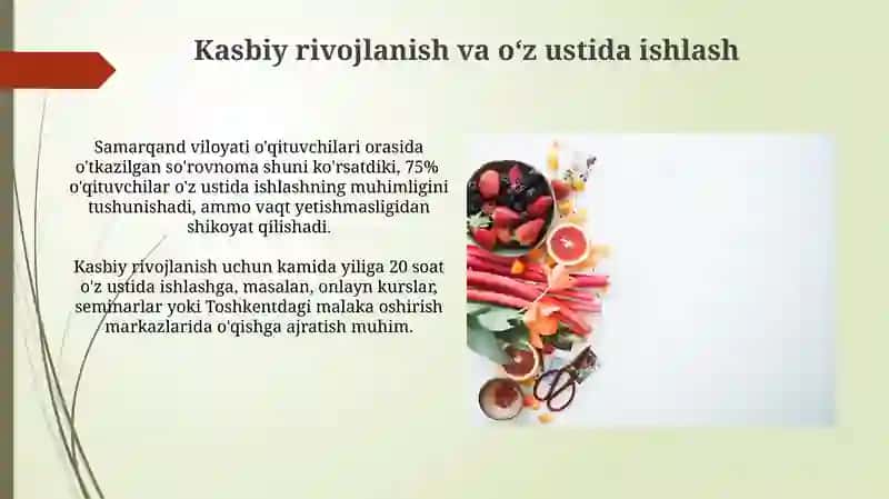 Boshlang'ich sinf o'qtuvchisining sog'liqni saqlash va o'zini himoya qilish kompetensiyasi 4
